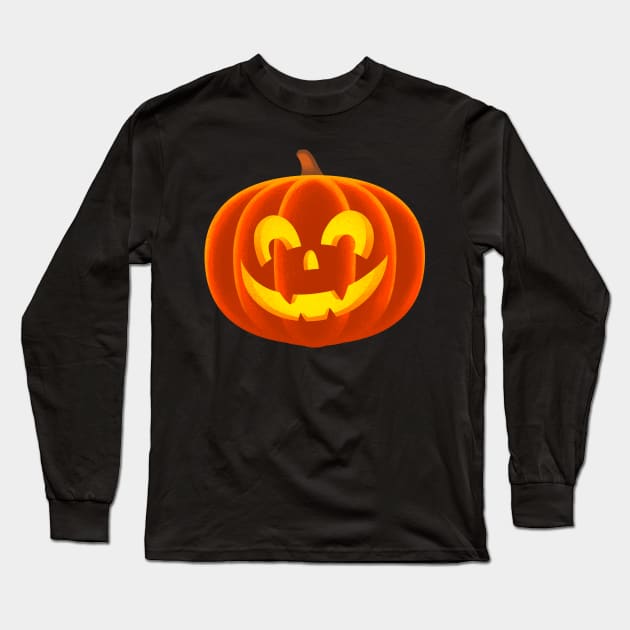 Happy Pumpkin Long Sleeve T-Shirt by tommartinart